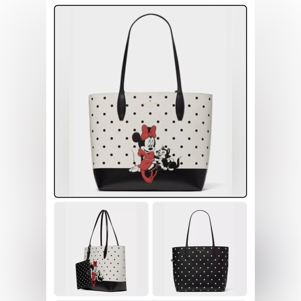 Disney X Kate Spade New York Reversible Minnie Mouse Large Leather Tote